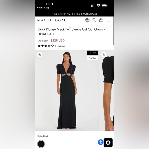 Mac Duggal Black Cutout Dress - Picture 2 of 15